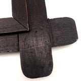 Sweet Old Wooden Frame with Rounded Corners and Dark Red Stain