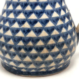 Blue and White Hand-painted Antique German Stoneware Milk Pitcher