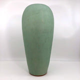 Stunning Tall Matte Green Glazed Arts and Crafts Pottery Vase