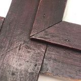 Sweet Old Wooden Frame with Rounded Corners and Dark Red Stain