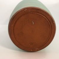 Stunning Tall Matte Green Glazed Arts and Crafts Pottery Vase