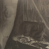 Antique Post Mortem Glass Plate Negative with Baby and Mother