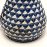 Blue and White Hand-painted Antique German Stoneware Milk Pitcher