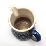 Blue and White Hand-painted Antique German Stoneware Milk Pitcher