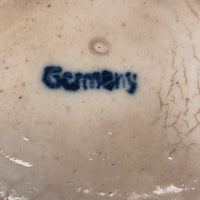 Blue and White Hand-painted Antique German Stoneware Milk Pitcher