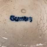 Blue and White Hand-painted Antique German Stoneware Milk Pitcher