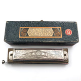 M. Hohner 1920s German "Super Chromonica" Harmonica in Original Box, Key of G
