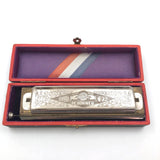 M. Hohner 1920s German "Super Chromonica" Harmonica in Original Box, Key of G