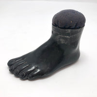 Curious Foot Shaped Old Metal Pin Cushion