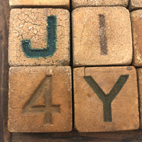 Rare, Unusual Early Rubber Alphabet Blocks