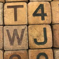 Rare, Unusual Early Rubber Alphabet Blocks