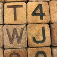 Rare, Unusual Early Rubber Alphabet Blocks