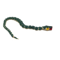 Vintage Articulated Green Toy Snake