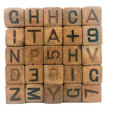 Rare, Unusual Early Rubber Alphabet Blocks