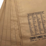 Clinton Farmer's Exchange c. 1940s Kitchen Reminder Brown Grocery Bags - A Dozen