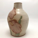 Studio Pottery Budvase With Pink Iris