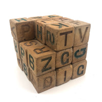 Rare, Unusual Early Rubber Alphabet Blocks