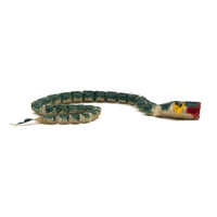 Vintage Articulated Green Toy Snake