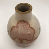 Studio Pottery Budvase With Pink Iris