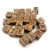 Rare, Unusual Early Rubber Alphabet Blocks