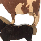 Old Painted Wooden Horse and Cow!