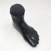 Curious Foot Shaped Old Metal Pin Cushion