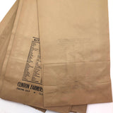 Clinton Farmer's Exchange c. 1940s Kitchen Reminder Brown Grocery Bags - A Dozen