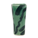 Green on Green Post-Modern Pottery Tumbler or Vase by Andrew Martin