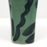 Green on Green Post-Modern Pottery Tumbler or Vase by Andrew Martin