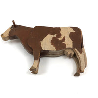 Old Painted Wooden Horse and Cow!