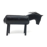 Wonderful Old Black Painted Folk Art Horse with Moveable Head