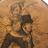 Rare Early (c. 1800) French Papier Mache Snuff Box, The Burdens of the Husband!