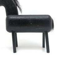 Wonderful Old Black Painted Folk Art Horse with Moveable Head
