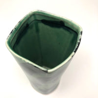 Green on Green Post-Modern Pottery Tumbler or Vase by Andrew Martin