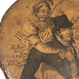 Rare Early (c. 1800) French Papier Mache Snuff Box, The Burdens of the Husband!