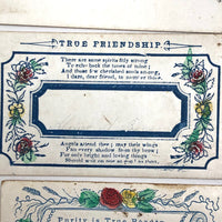Early Victorian Etched and (Many) Hand-colored Calling Cards - Set of 19