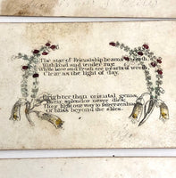 Early Victorian Etched and (Many) Hand-colored Calling Cards - Set of 19