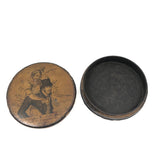 Rare Early (c. 1800) French Papier Mache Snuff Box, The Burdens of the Husband!