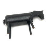 Wonderful Old Black Painted Folk Art Horse with Moveable Head
