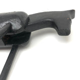 Wonderful Old Black Painted Folk Art Horse with Moveable Head