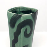 Green on Green Post-Modern Pottery Tumbler or Vase by Andrew Martin