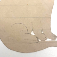 The Best Little Antique Pencil Drawn Cutout Cat!