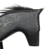 Wonderful Old Black Painted Folk Art Horse with Moveable Head