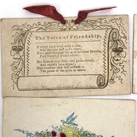 Early Victorian Etched and (Many) Hand-colored Calling Cards - Set of 19