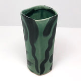 Green on Green Post-Modern Pottery Tumbler or Vase by Andrew Martin