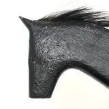 Wonderful Old Black Painted Folk Art Horse with Moveable Head