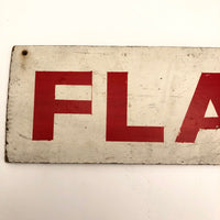 Hand-painted Vintage FLAT Sign