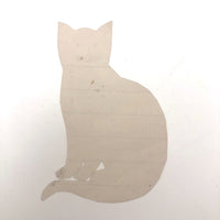 The Best Little Antique Pencil Drawn Cutout Cat!