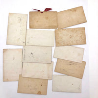 Early Victorian Etched and (Many) Hand-colored Calling Cards - Set of 19