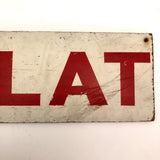 Hand-painted Vintage FLAT Sign